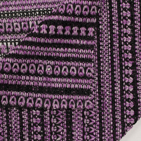 Purple Zigzag Chunky Knit, Viscose