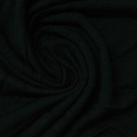 Viscose Stretch Jersey Knit Fabric, 163 gsm, 170 cm — Black
