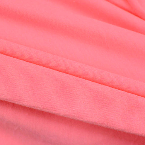 Polyester Cotton Stretch Jersey Knit Fabric, 172 gsm, 165 cm — Pink