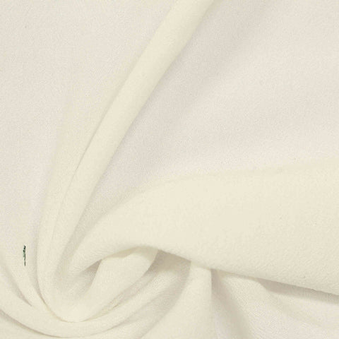 100% Viscose Crepe Fabric, 145 gsm, 127 cm — White