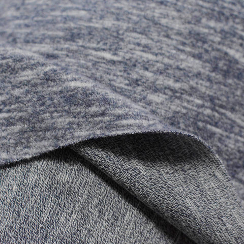 Blue Marl Jersey Knit, Viscose-Poly, 178 gsm