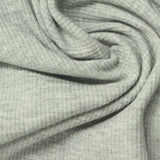 Heather Polyester Stretch Rib Knit Fabric, 320 gsm, 120 cm — Grey — photo 3