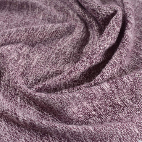 Purple Heathered-Marl Chunky Knit, Viscose-Poly, 160 gsm