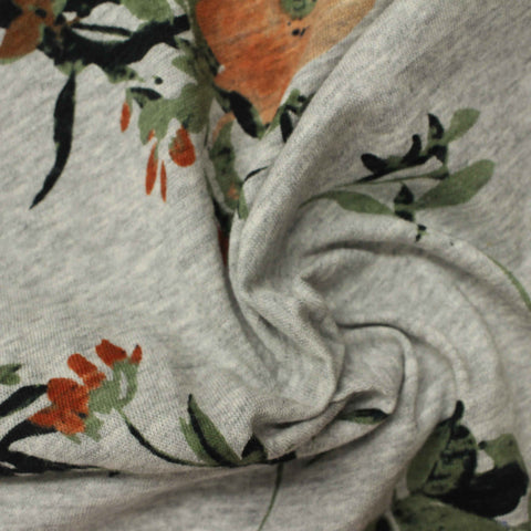 Green Floral Knit, Cotton