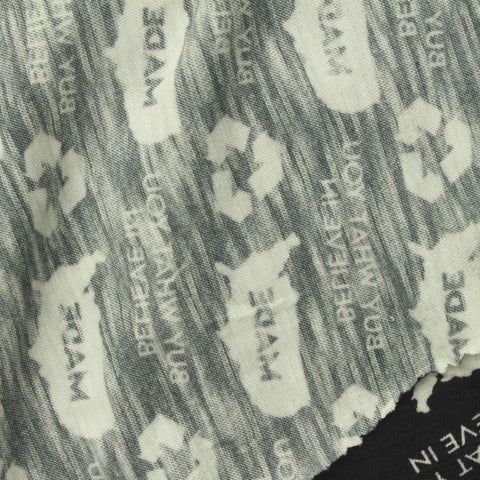 Printed Modal Cotton Stretch Jersey Knit Fabric, 165 gsm, 180 cm — Black