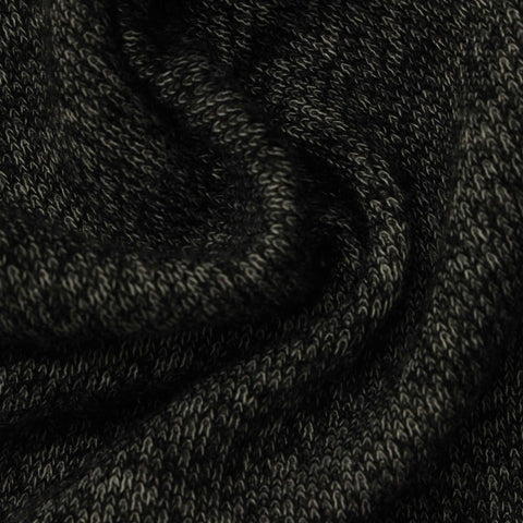 Dark Grey Marl French Terry, Acrylic-Poly