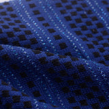 Blue Small-Square Jacquard, Poly-Viscose — photo 3