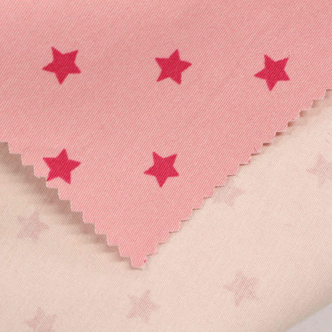 Light Pink Stars Knit, Cotton