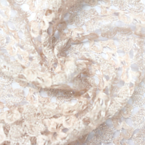 Light Beige Floral Lace, Polyester