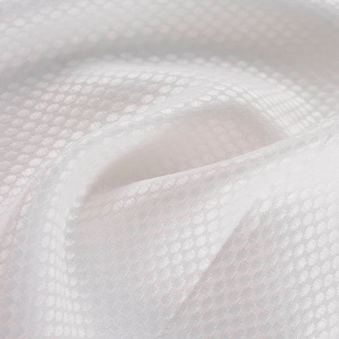White Tone-on-Tone Square Jacquard, Polyester