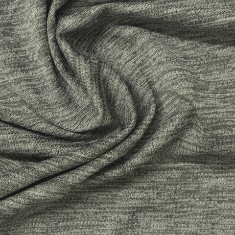 Dark Grey Marl Birdseye Knit, Polyester, 175 gsm