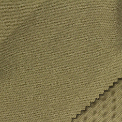 100% Polyester Piqué Knit Fabric, 245 gsm, 180 cm — Khaki