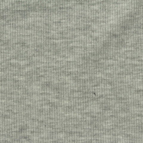 Light Grey Heathered-Marl Rib Knit, Poly-Viscose, 250 gsm