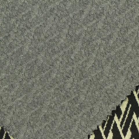 Black Zigzag Interlock Knit, Poly-Viscose