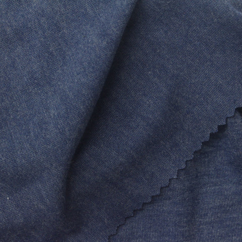 Dark Blue Marl Jersey Knit, Poly-Viscose, 145 gsm
