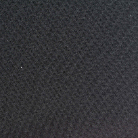 Cotton Polyester Jersey Knit Fabric, 265 gsm, 175 cm — Black