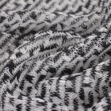 Black Geometric Chunky Knit, Poly-Viscose — photo 3