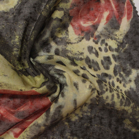 Red Leopard Knit, Polyester