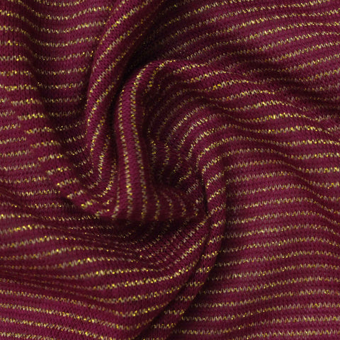 Purple Horizontal-Stripe Knit, 86 gsm