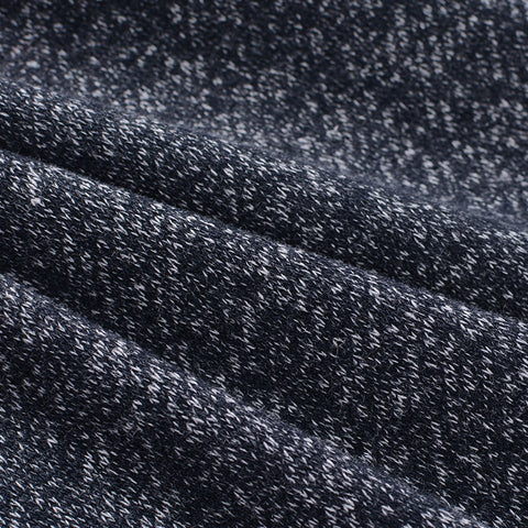 Dark Blue Marl Knit, Poly-Viscose, 260 gsm
