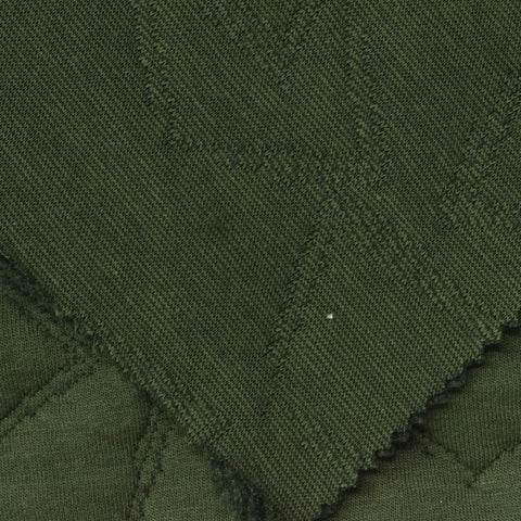 Dark Green Geometric-Diamond Jacquard, Poly-Cotton