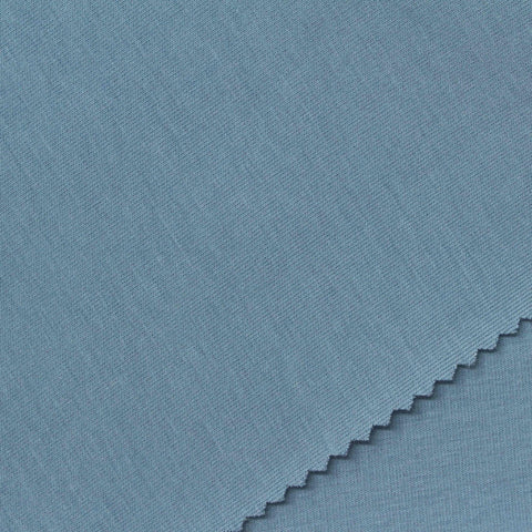 Cotton Polyester Stretch Scuba Knit Fabric, 390 gsm — Blue