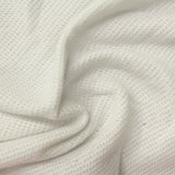 Cotton Polyester Piqué Knit Fabric, 240 gsm, 170 cm — White — photo 3