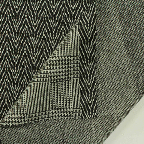 Black Chevron Jacquard, Polyester, 270 gsm