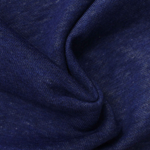 Light Blue Heathered-Marl Knit, Cotton-Poly