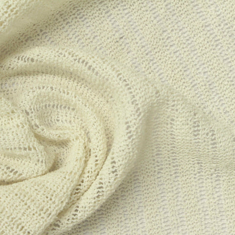 Polyester Cotton Chunky Knit Fabric, 200 gsm, 175 cm — Beige