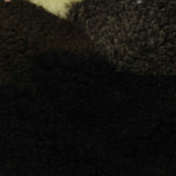 Black Animal Print Sherpa Fleece, Polyester — photo 3