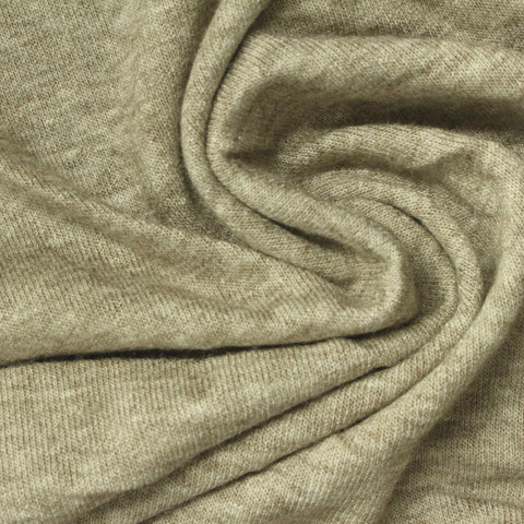 Light Beige Marl French Terry, Viscose-Poly, 280 gsm
