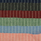 White Pinstripes Woven, Cotton-Poly — photo 3