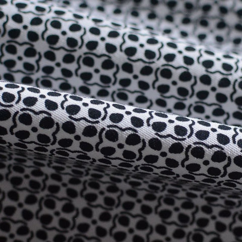 Black Geometric Twill, Cotton