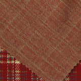 Red Plaid Interlock Knit, Poly-Viscose — photo 3