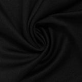 Yarn-Dyed Polyester Stretch Linen-Look Fabric, 260 gsm, 168 cm — Black — photo 3