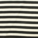 Black Horizontal-Stripe Rib Knit, Viscose — photo 3