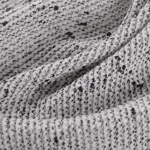 Light Grey Marl Interlock Knit, Polyester, 220 gsm