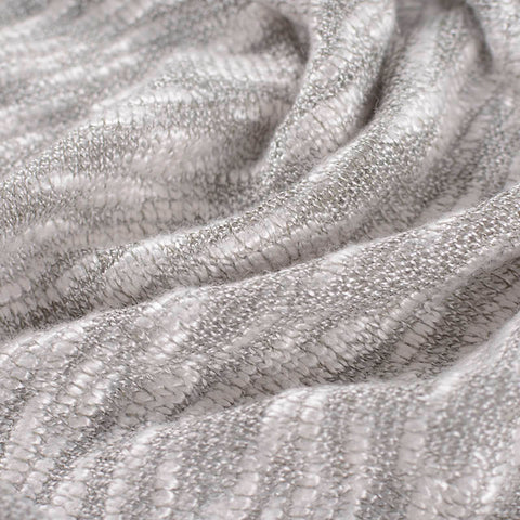 Light Grey Textured Chunky Knit, Viscose-Poly
