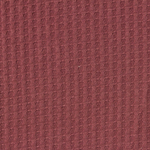 Polyester Viscose Stretch Waffle Knit Fabric, 170 gsm — Red