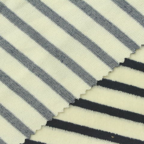 Beige Stripes Velvet, Cotton-Poly