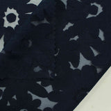 Dark Blue Floral Knit, Viscose-Poly — photo 3