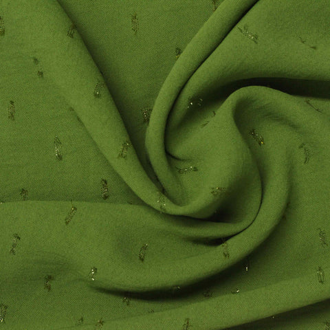 Polyester Metallic Woven Fabric, 160 gsm, 148 cm — Green