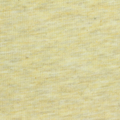 Yellow Marl Rib Knit, Poly-Cotton, 330 gsm