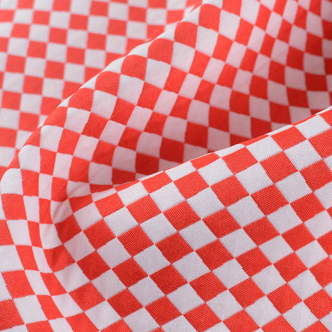 Red Diamond Jacquard, Polyester, 302 gsm