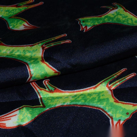 Green Foxes Chiffon, Polyester
