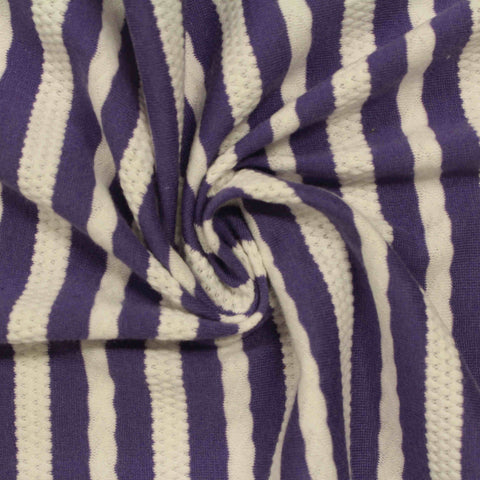 Purple Stripes Jacquard, Cotton-Poly