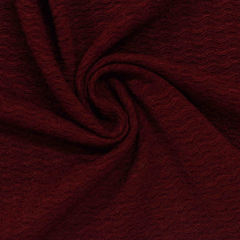 Burgundy Tone-on-Tone Crepe, Polyester