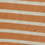 Orange Horizontal-Stripe French Terry, Cotton-Poly — photo 3