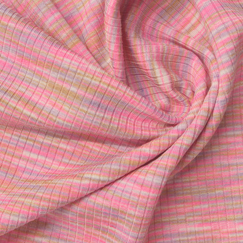 Pink Marl Rib Knit, Polyester